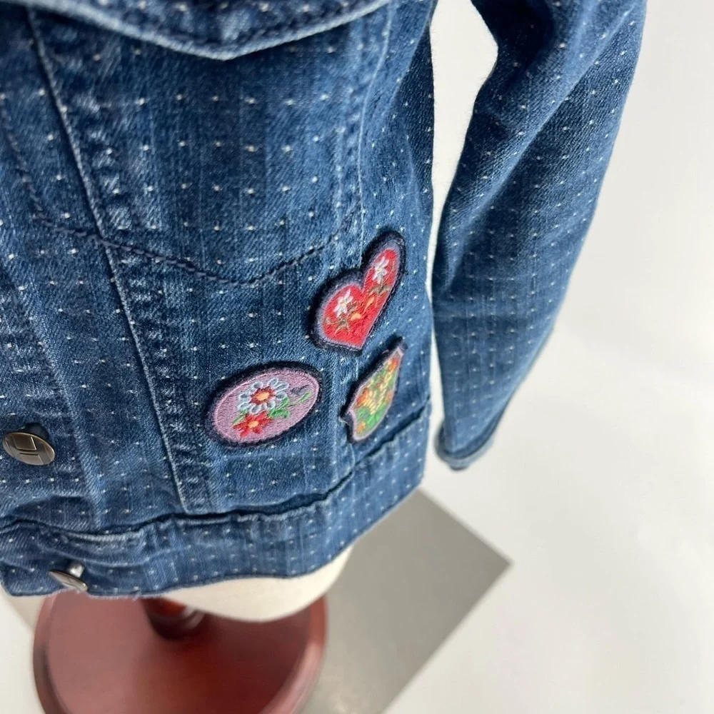 Hanna Andersson Jean Jacket with Patch Details - Size 100 (US Size 4)